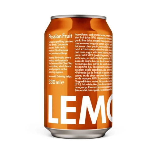 Lemonaid Organic Sparkling Passionfruit Can 330ml