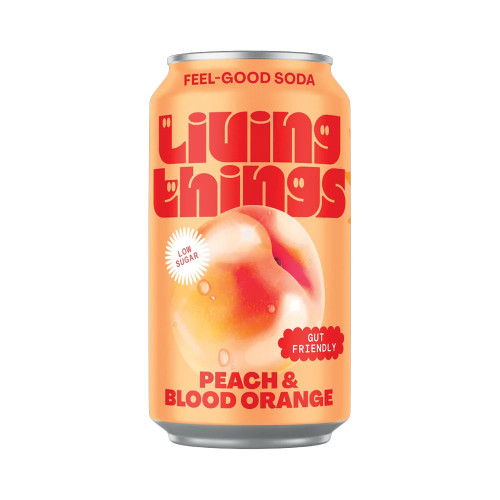 Living Things Peach & Blood Orange Soda 330ml