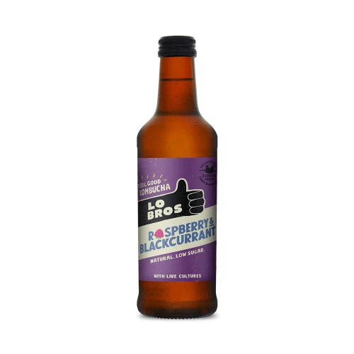 Lo Bros Raspberry & Blackcurrant Organic Kombucha 330ml
