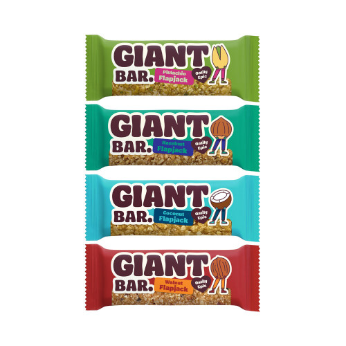 Ma Baker Mixed Case Giant Nut Bar Flapjacks 90g