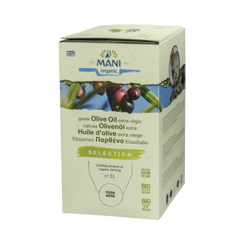 Mani Organic Extra Virgin Olive Oil - Bag in Box 3l