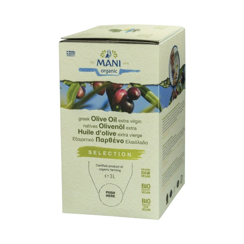 Mani Organic Extra Virgin Olive Oil - Bag in Box 3l