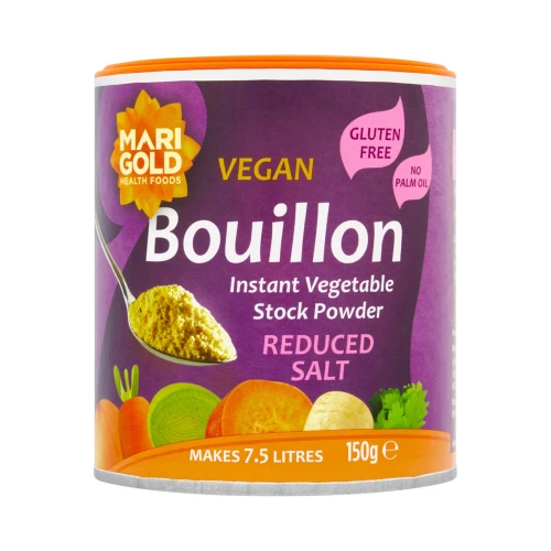 Marigold Vegan Bouillon Instant Vegetable Stock Powder Reduced Salt 150g