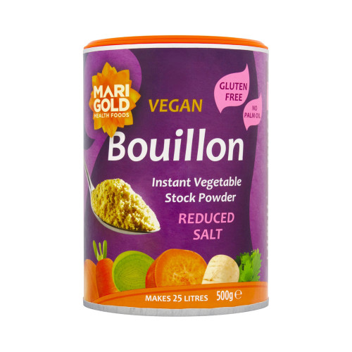 Marigold Vegan Bouillon Instant Vegetable Stock Powder Reduced Salt 500g