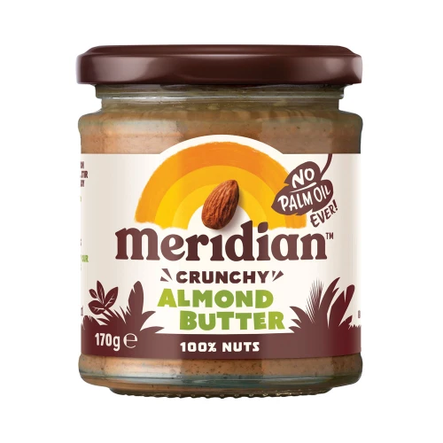 Meridian Crunchy Almond Butter 100% Nuts 170g