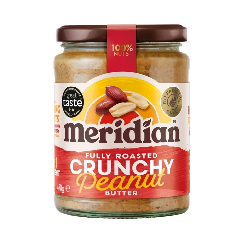 Meridian Fully Roasted Crunchy Peanut Butter 100% Nuts 470g