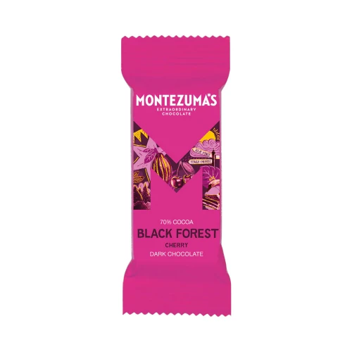 Montezuma's Black Forest Organic Cherry Dark Chocolate Mini Bar 25g
