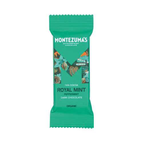 Montezuma's Royal Mint Organic Peppermint Dark Chocolate Mini Bar 25g