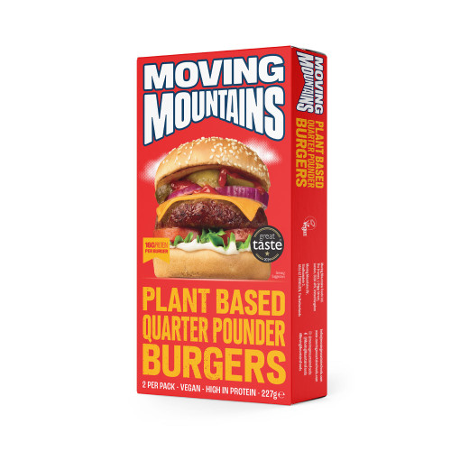 Moving Mountains Plant Based Vegan Quater Pounder Burgers 227g