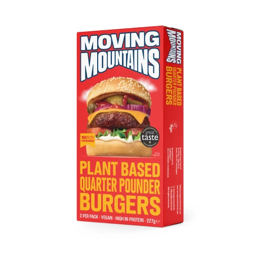 Moving Mountains Plant Based Vegan Quater Pounder Burgers 227g