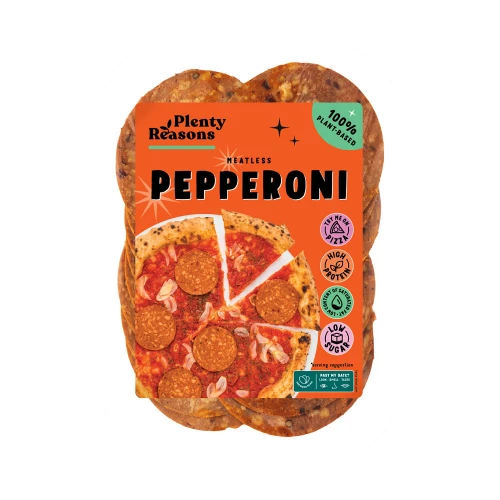 Plenty Reasons Meatless Vegan Pepperoni Slices 100g