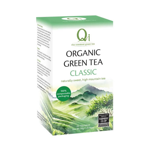 Qi Organic Green Tea Classic 25 Bags 50g