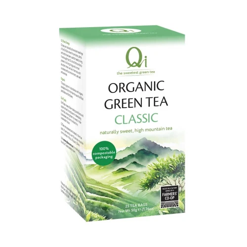 Qi Organic Green Tea Classic 25 Bags 50g
