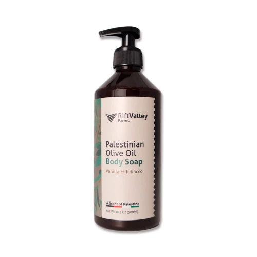 Rift Valley Farms Palestinian Olive Oil Body Soap - Vanilla & Tobacco 500ml