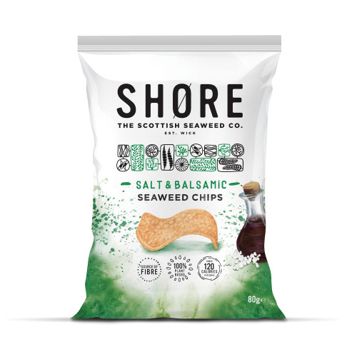 Shore Salt & Balsamic Vinegar Seaweed Chips 80g