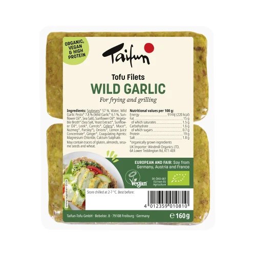 Taifun Organic Tofu Filets Wild Garlic 160g