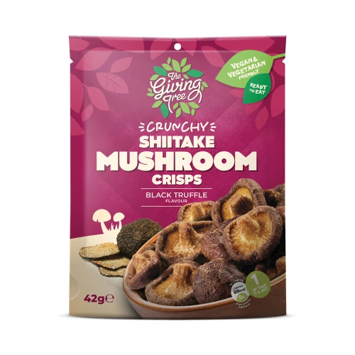 The Giving Tree Crunchy Shiitake Mushroom Black Truffle Crisps 42g
