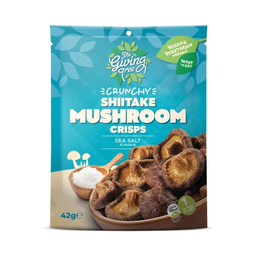 The Giving Tree Crunchy Shiitake Mushroom Sea Salt Crisps 42g