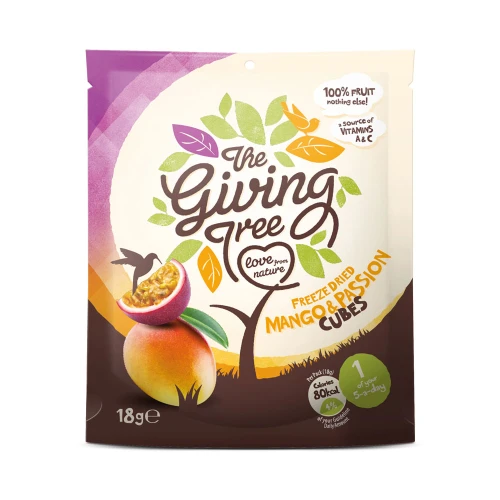 The Giving Tree Freeze Dried Mango & Passion Cubes 18g