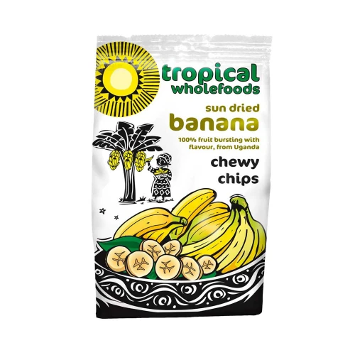 Tropical Wholefoods Sun Dried Chewy Banana Chips 100g