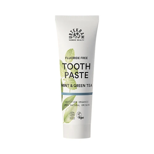 Urtekram Fluoride Free Organic Mint & Green Tea Toothpaste 75ml