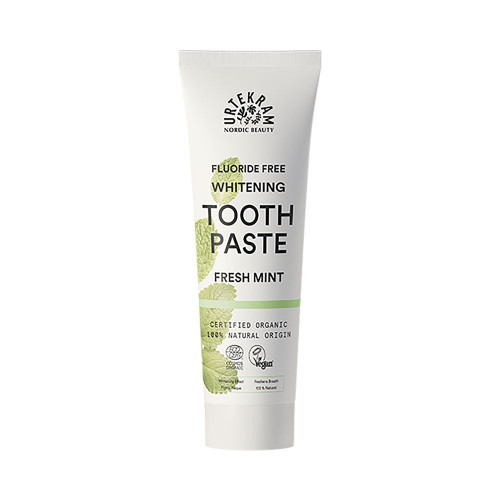 Urtekram Fluoride Free Organic Whitening Fresh Mint Toothpaste 75ml