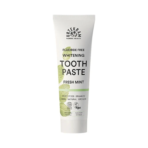 Urtekram Fluoride Free Organic Whitening Fresh Mint Toothpaste 75ml