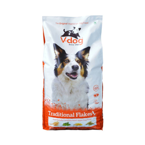 V-dog Traditional Flakes Nutritionally Complete Vegan Adult Dog Food 15kg