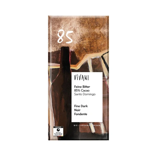 Vivani 85% Fine Dark Organic Vegan Chocolate Bar 80g