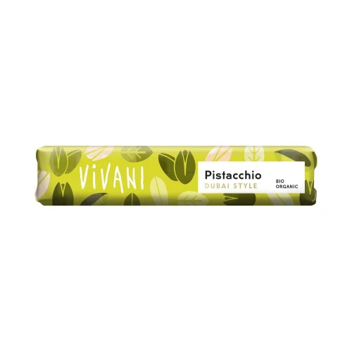 Vivani Organic Pistacchio Dubai Style Chocolate Bar 40g