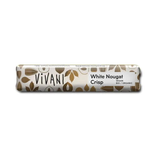 Vivani Organic Vegan White Nougat Crisp Chocolate Bar 35g