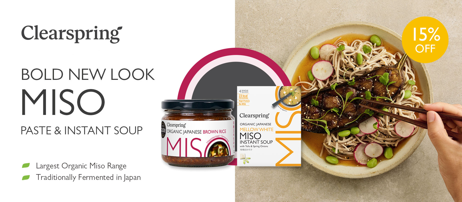 15% Off Clearspring Miso range