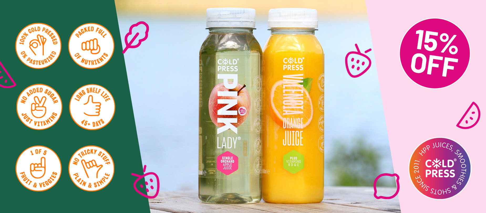 15% Off Coldpress Juices