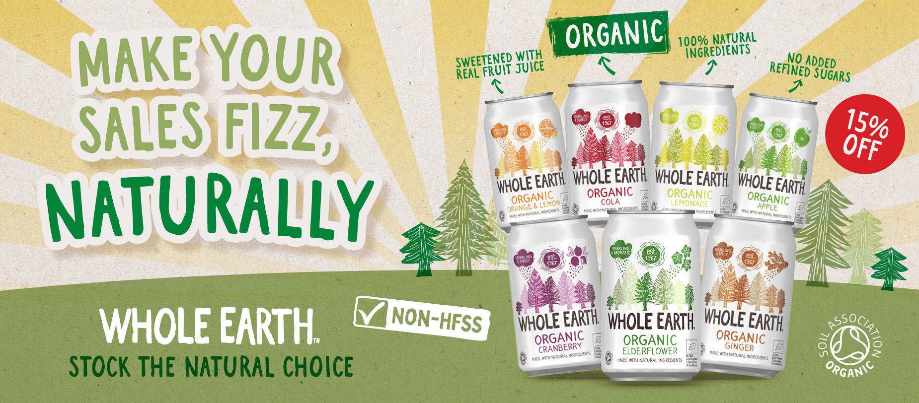 15% Off Whole Earth Fizzy Drinks