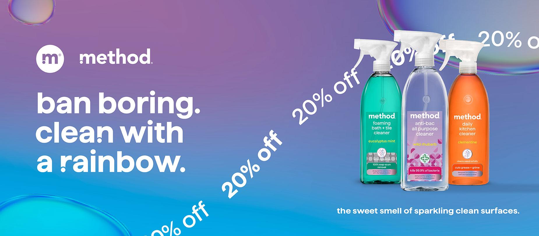 20% Off Method Cleaning Products