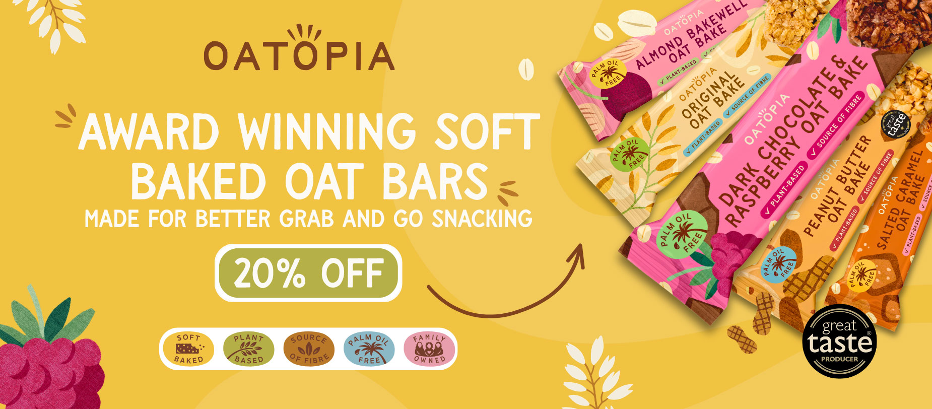 20% Off Oatopia Flapjacks