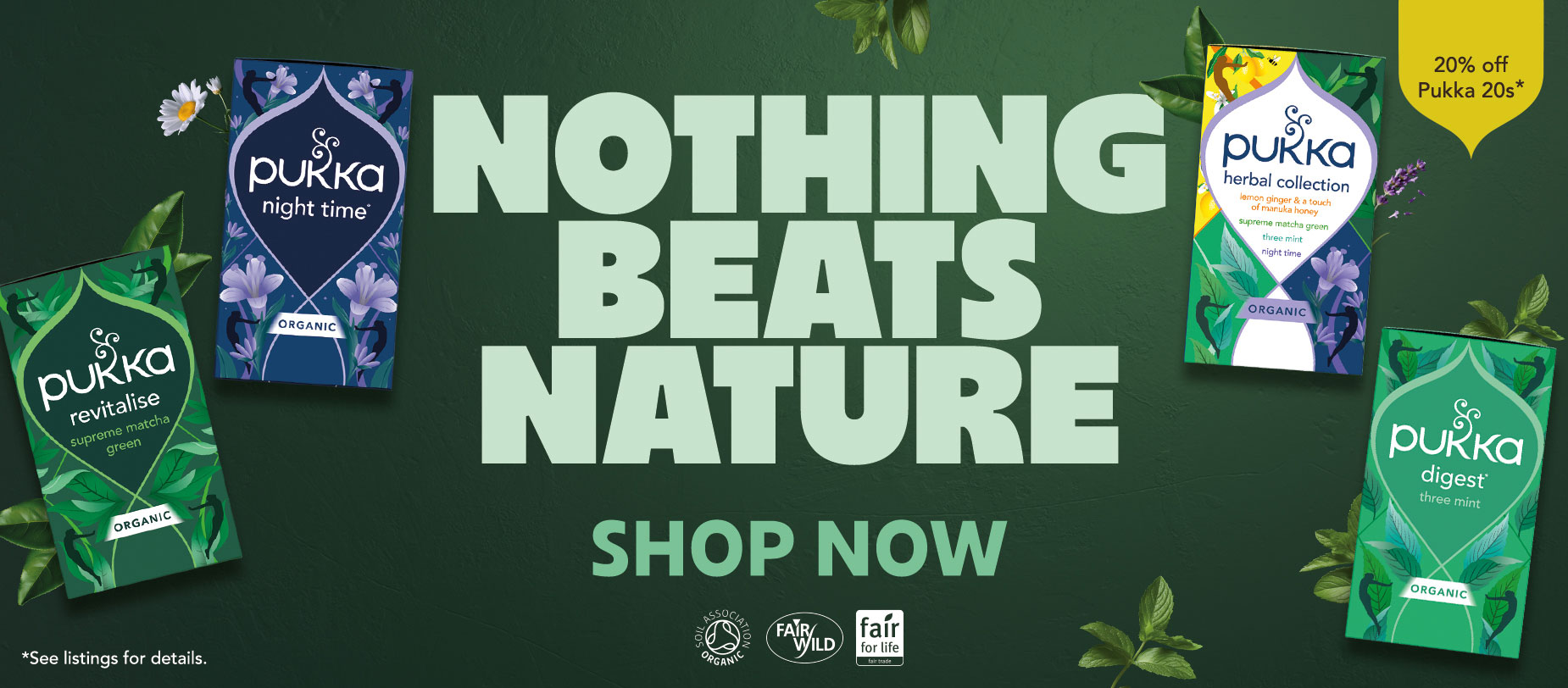 20% Off Pukka 20s