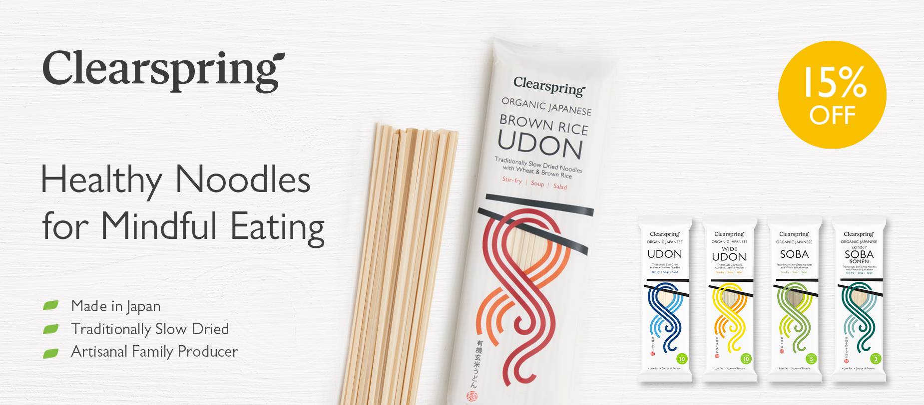 20% off Clearspring Noodles